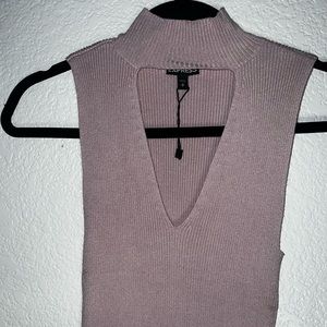 Express - Sleeveless Knit Top - Blush/Mauve